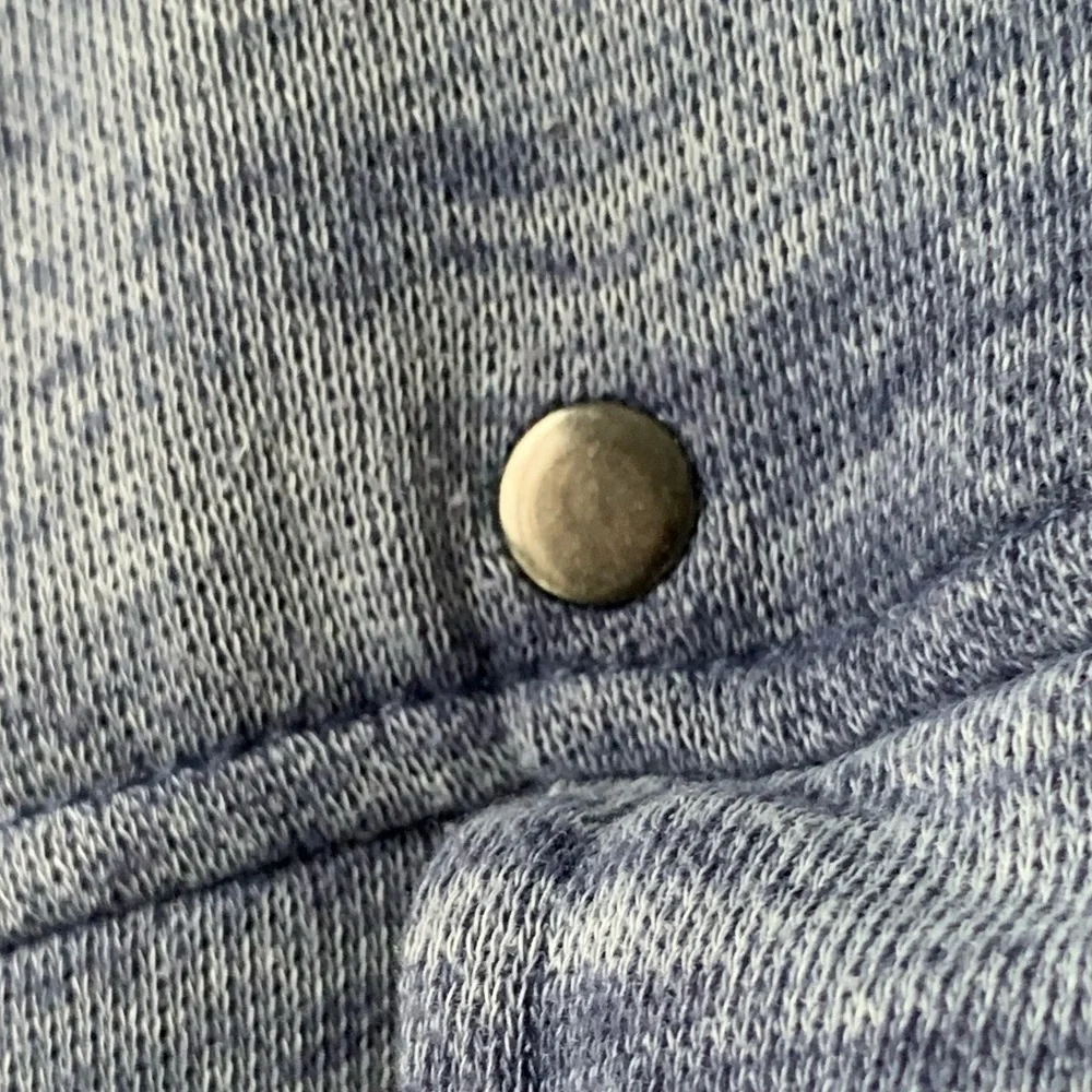 HELIX Men’s Heavy Blue Gray Space Dyed w/ Black Fleece Lined Zipper Front Jacket